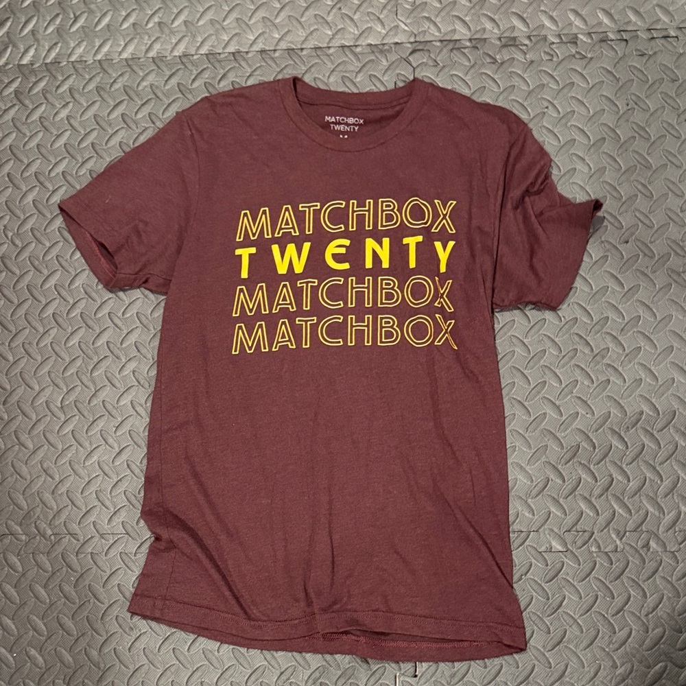 Matchbox Twenty Maroon and Yellow Graphic Tee